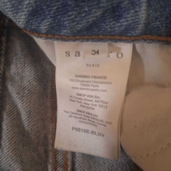 Sandro straight cut high-waisted jeans Size 34 sandro or 2 US - Picture 12 of 13
